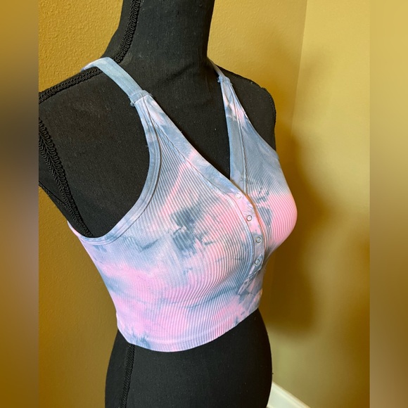 FREE PEOPLE movement custom tie dye Henley top. Size XS/S - Picture 3 of 13